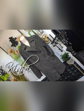 Kiabi Grey Zipper Vintage Trench Coat 42(LG)